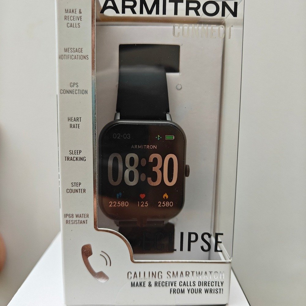 Armitron Connect Eclipse Calling Smartwatch Black Silicone Band Watch New In Box